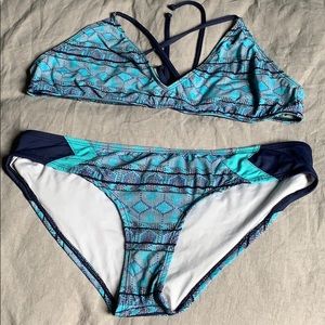 Turquoise surfer bikini